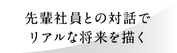 先輩社員との対話でリアルな将来を描く