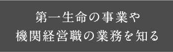 第一生命の事業や機関経営職の業務を知る